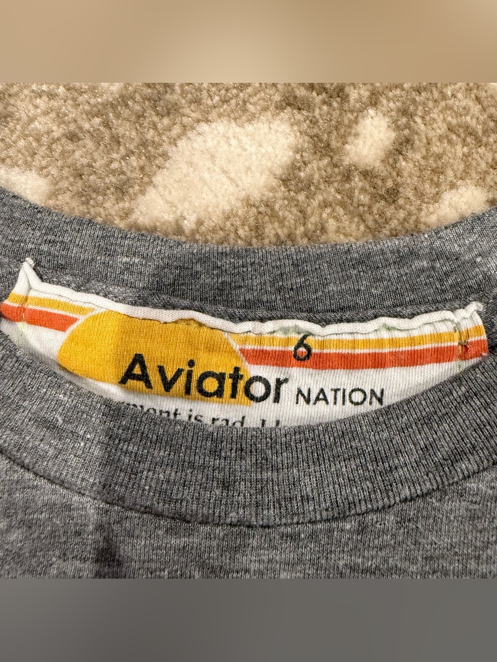 Boys Bundle (3) Aviator Nation Kids' Grey Graphic Tees. Size 6 - Picture 10 of 11